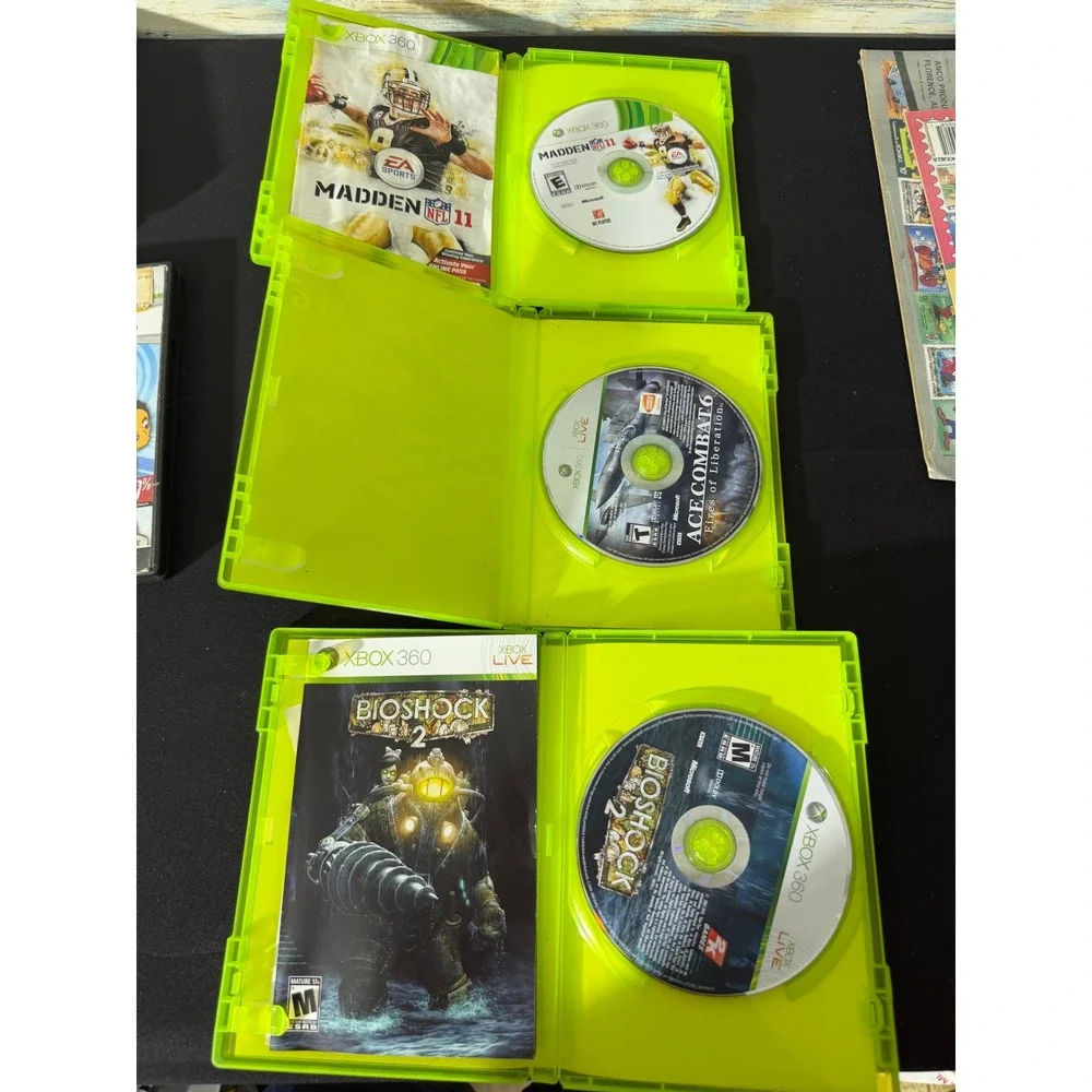 Microsoft Xbox 360 Game Lot 10 Games Green EUC GTA V Call of Duty Mass Effect